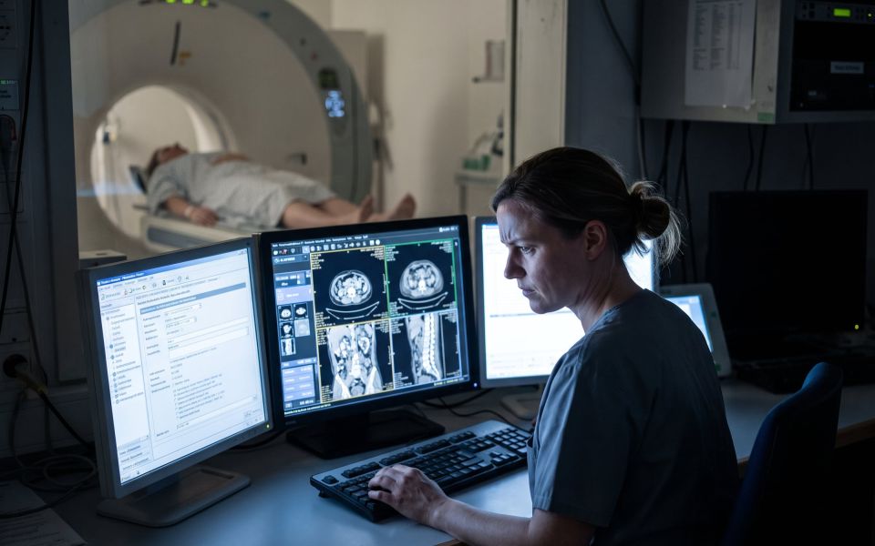 MTR an einem CT/MRT in der Radiologie